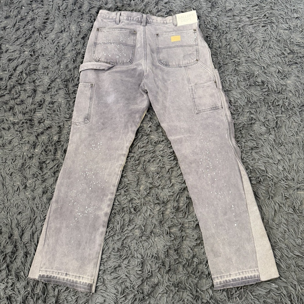 Gallery Dept Carpenter Flare Pants Men's Size 32x32 Gray Carhartt Distressed - Picture 3 of 6